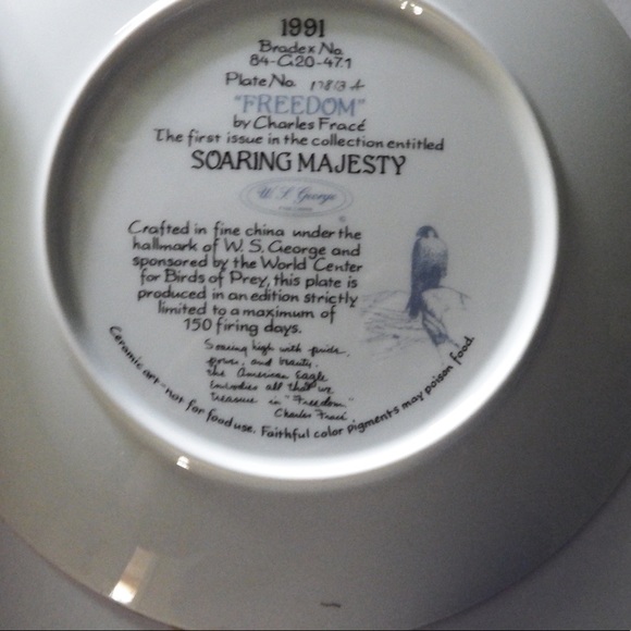 WS George collectable plate - the Soaring Majesty collection - Picture 2 of 3